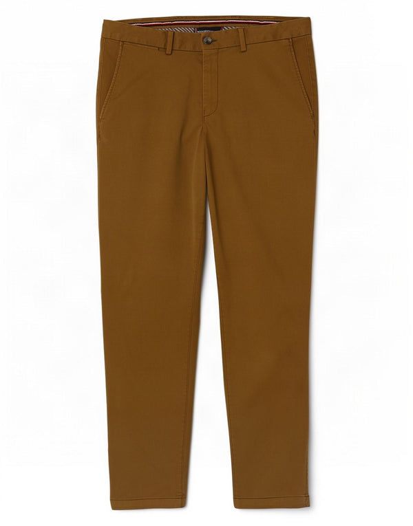 Pantaloni chino slim da uomo Tommy Hilfiger W34 L32 cotone kaki