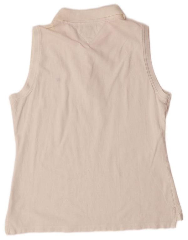 Tommy Hilfiger Womens Sleeveless Polo Shirt UK 20 2XL Off White