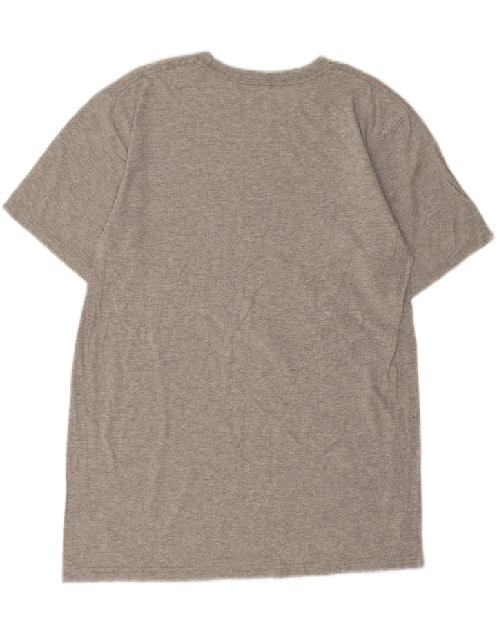 ADIDAS Mens Graphic T-Shirt Top Medium Grey Cotton