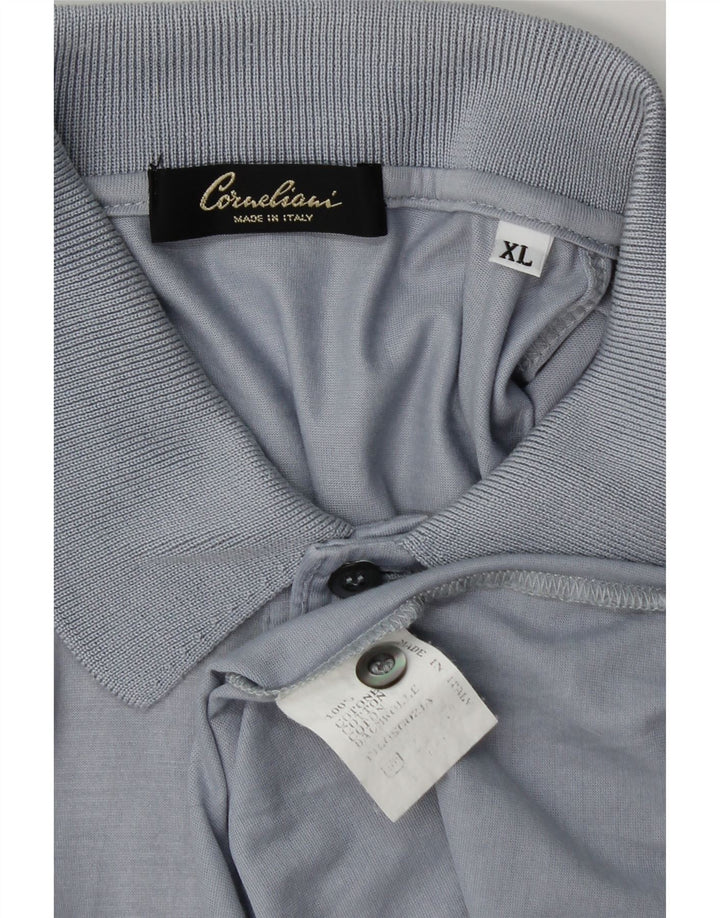 Polo Uomo Corneliani XL Blu Cotone