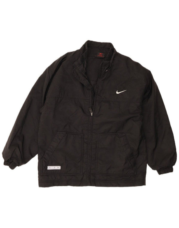 Giacca a vento grafica Nike da ragazzo 12-13 anni grande in nylon nero