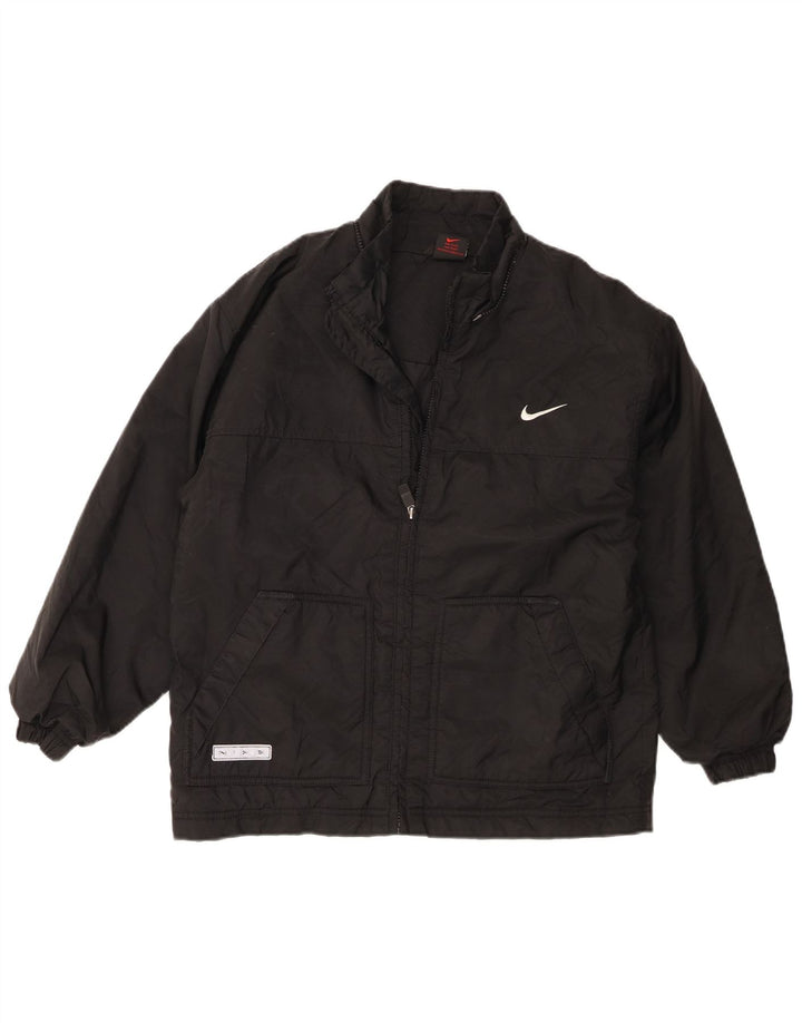 Giacca a vento grafica Nike da ragazzo 12-13 anni grande in nylon nero