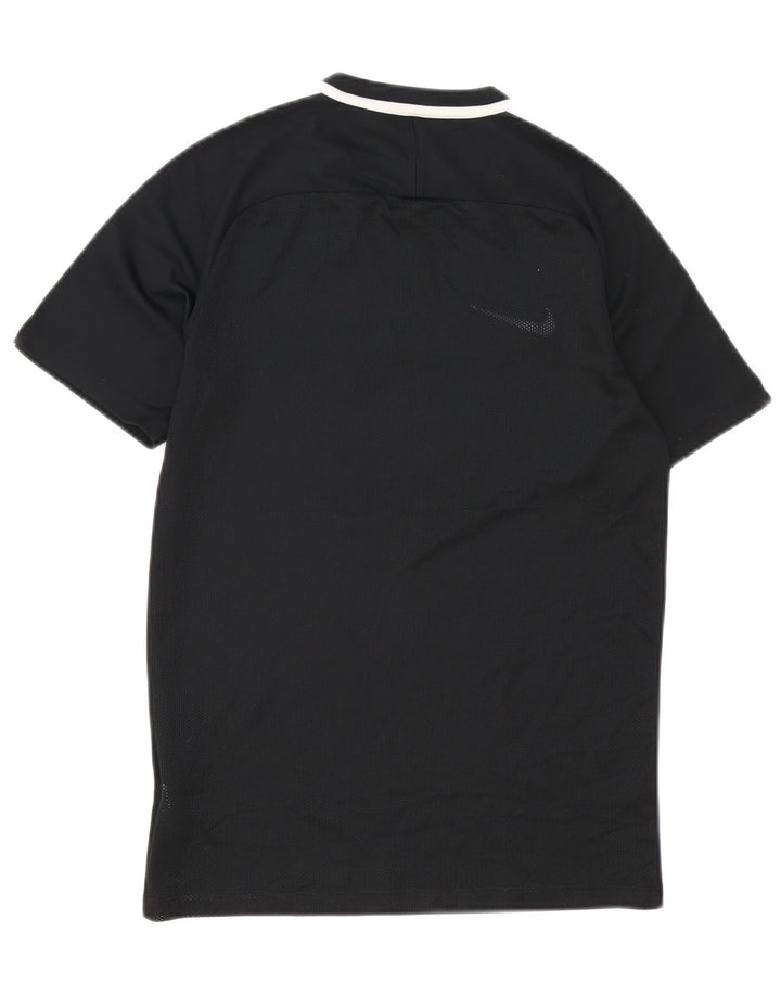 Polo Nike da uomo Dri Fit Small nera in poliestere color block
