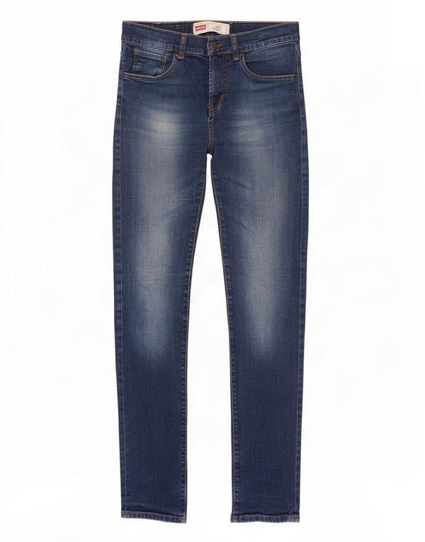 Levi's Boys 510 Skinny Jeans 15-16 Years W32 L32 Navy Blue Cotton