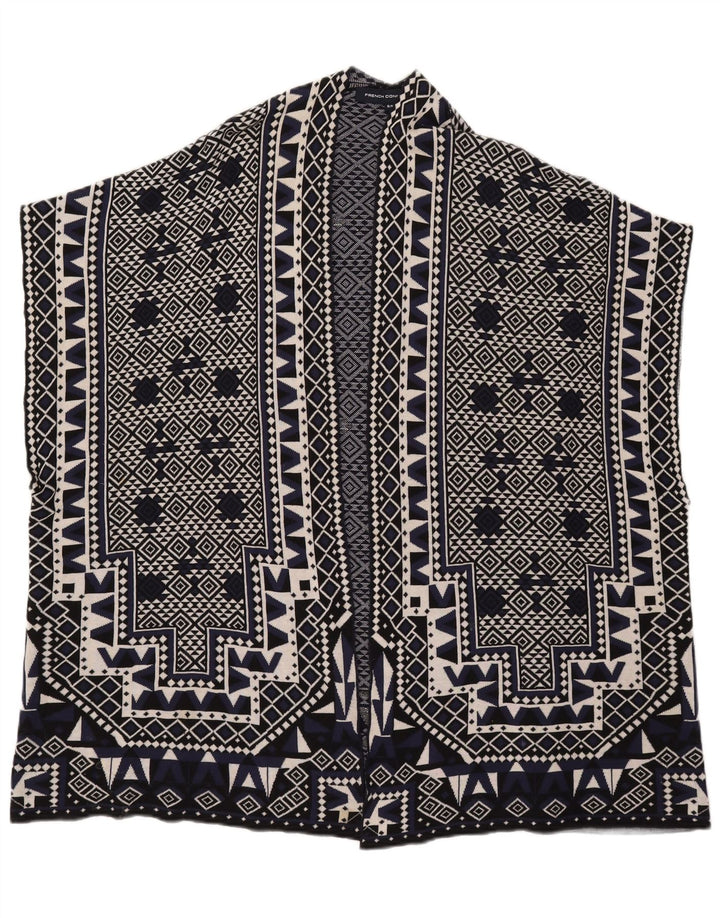 Maglione cardigan da donna French Connection UK 10 Piccolo blu navy geometrico
