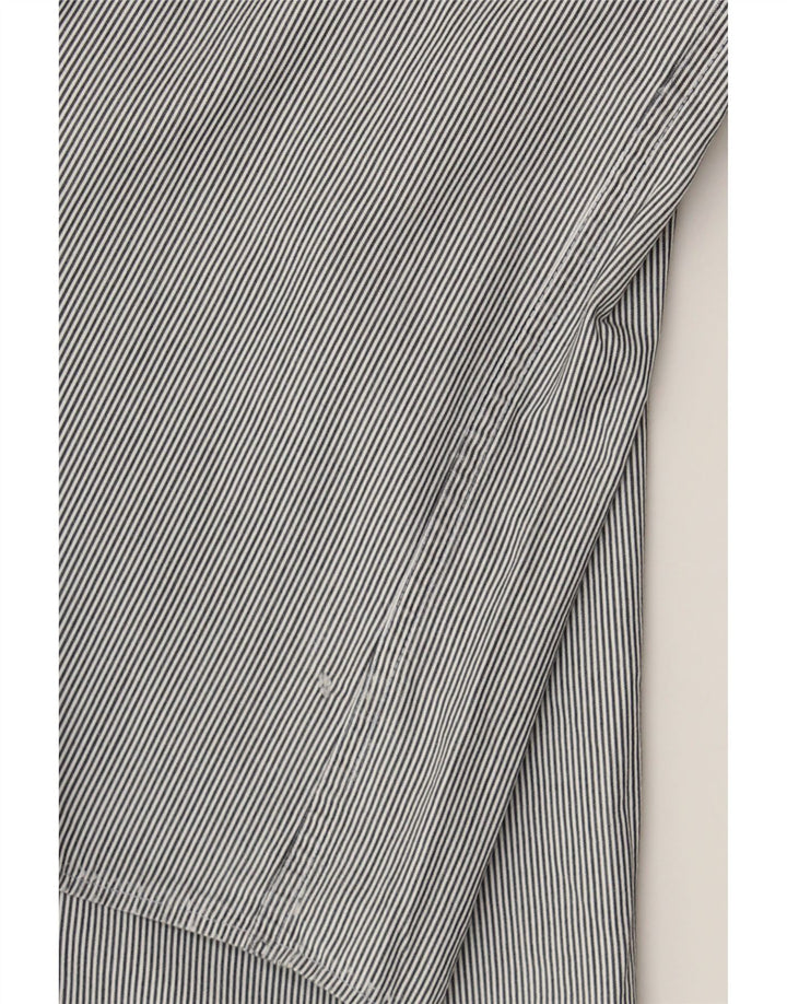 LACOSTE Mens Shirt Size 43 Large Grey Pinstripe Cotton Vintage Lacoste and Second-Hand Lacoste from Messina Hembry 