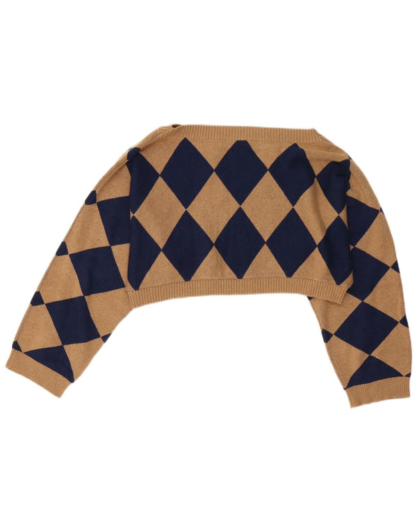 Maglione da donna con scollo a barca vestibilità ampia Benetton UK 14 Marrone medio
