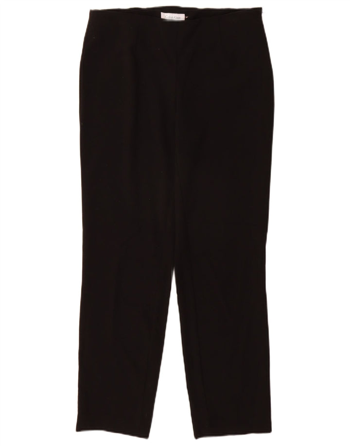 Pantaloni da abito slim da donna Calvin Klein W28 L27 poliestere nero