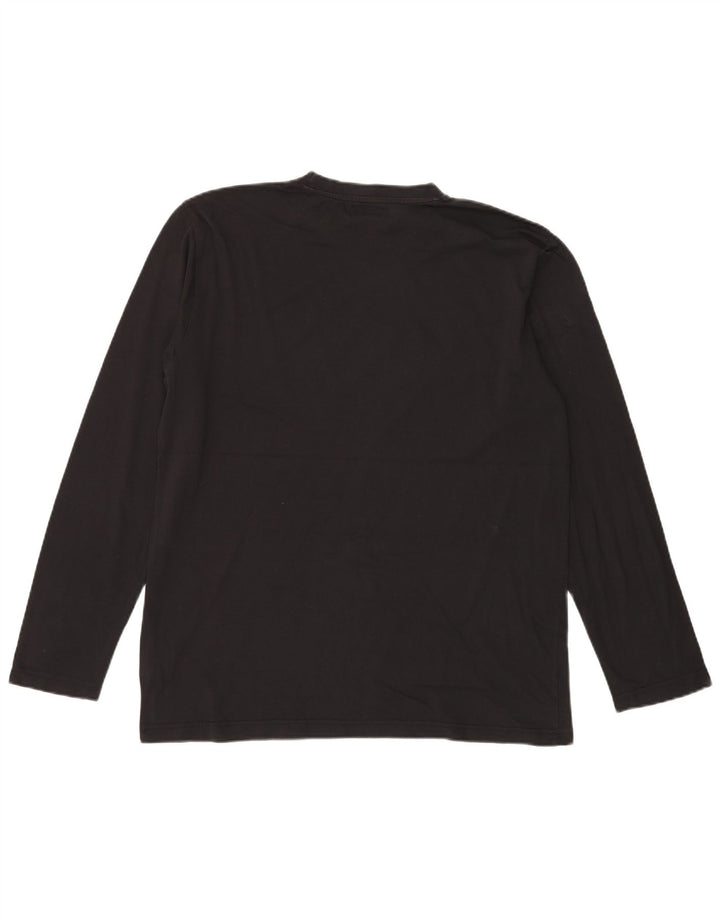 Top grafico da uomo Kappa a maniche lunghe XL in cotone nero