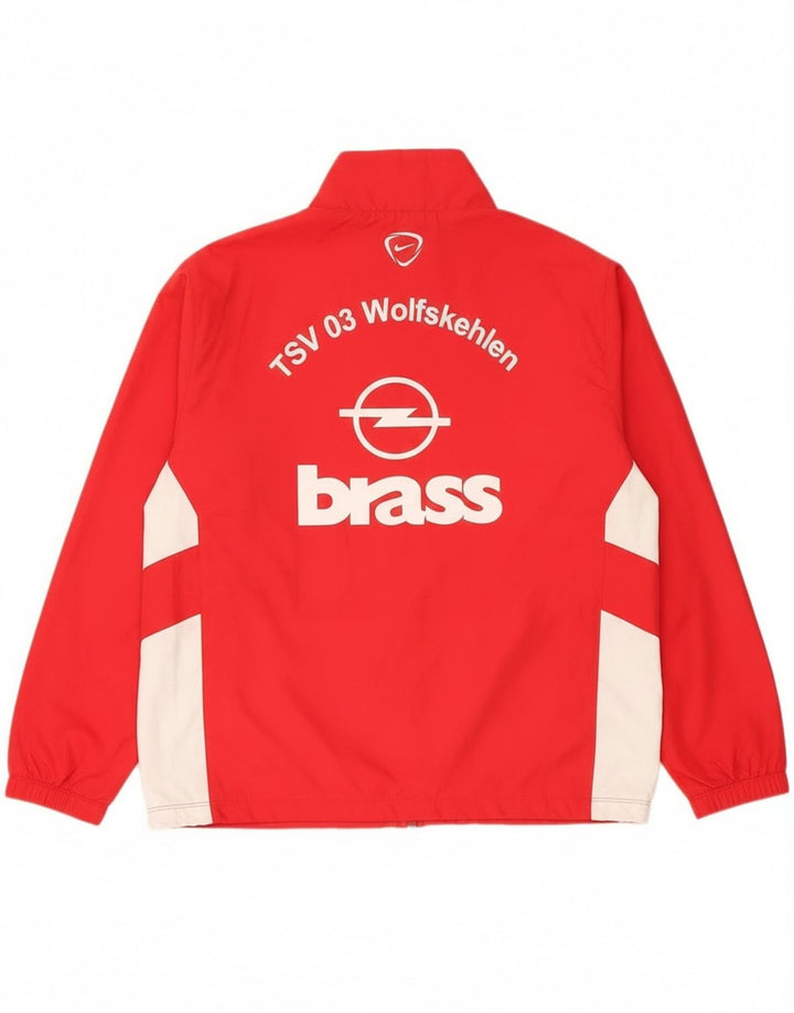 Giacca da ginnastica grafica da uomo Nike, giacca grande, in poliestere color block rosso