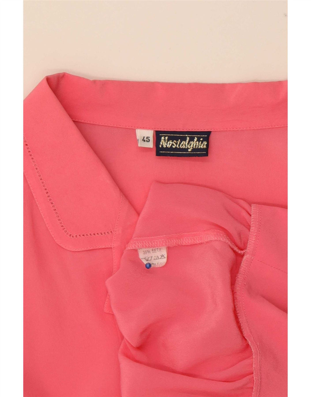 Camicia Camicia Donna Nostalghia IT 45 Large Rosa Seta