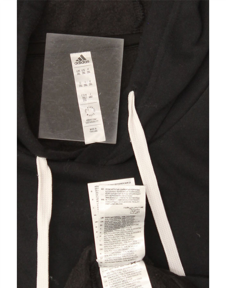 Felpa con cappuccio da uomo ADIDAS 2XL cotone nero