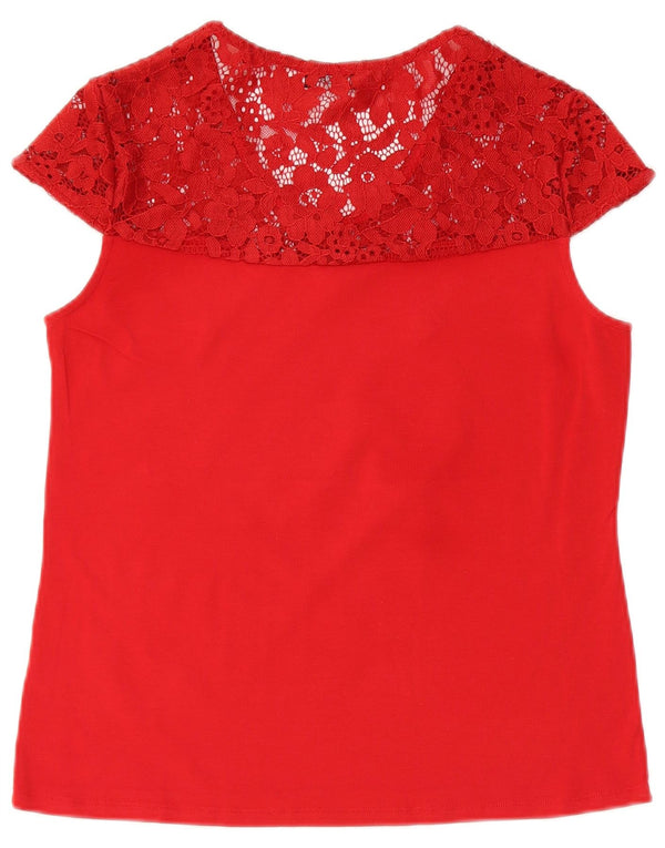 GUESS Camicetta da donna Top UK 12 Medio Rosso Floreale