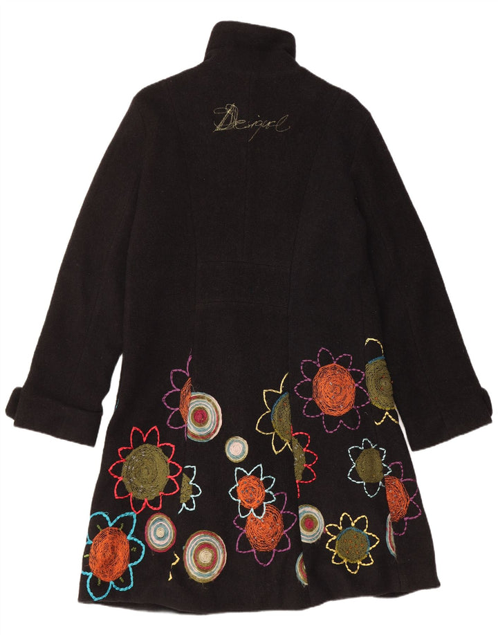 Desigual Soprabito grafico da donna EU 44 XL Nero floreale