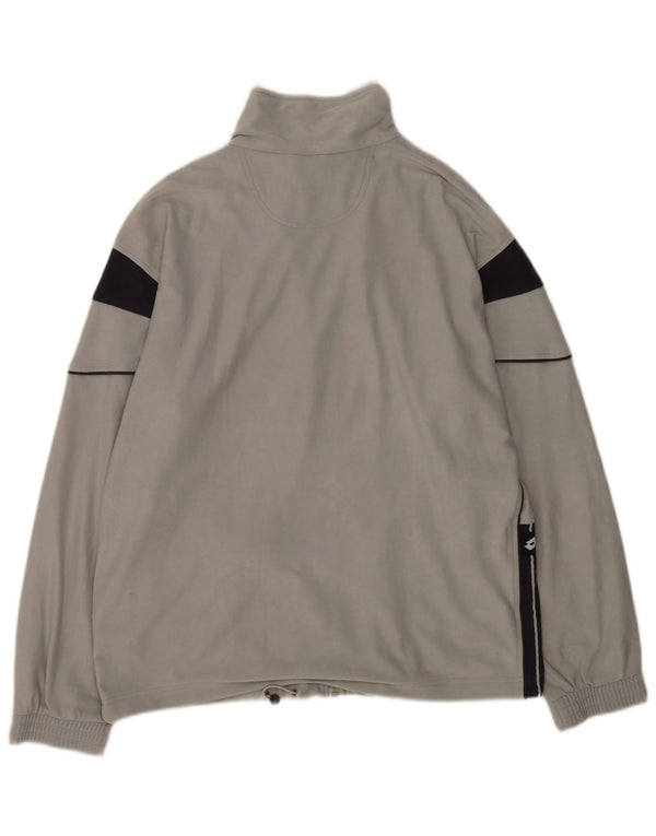 Giacca da ginnastica da uomo Lotto grande in poliestere grigio