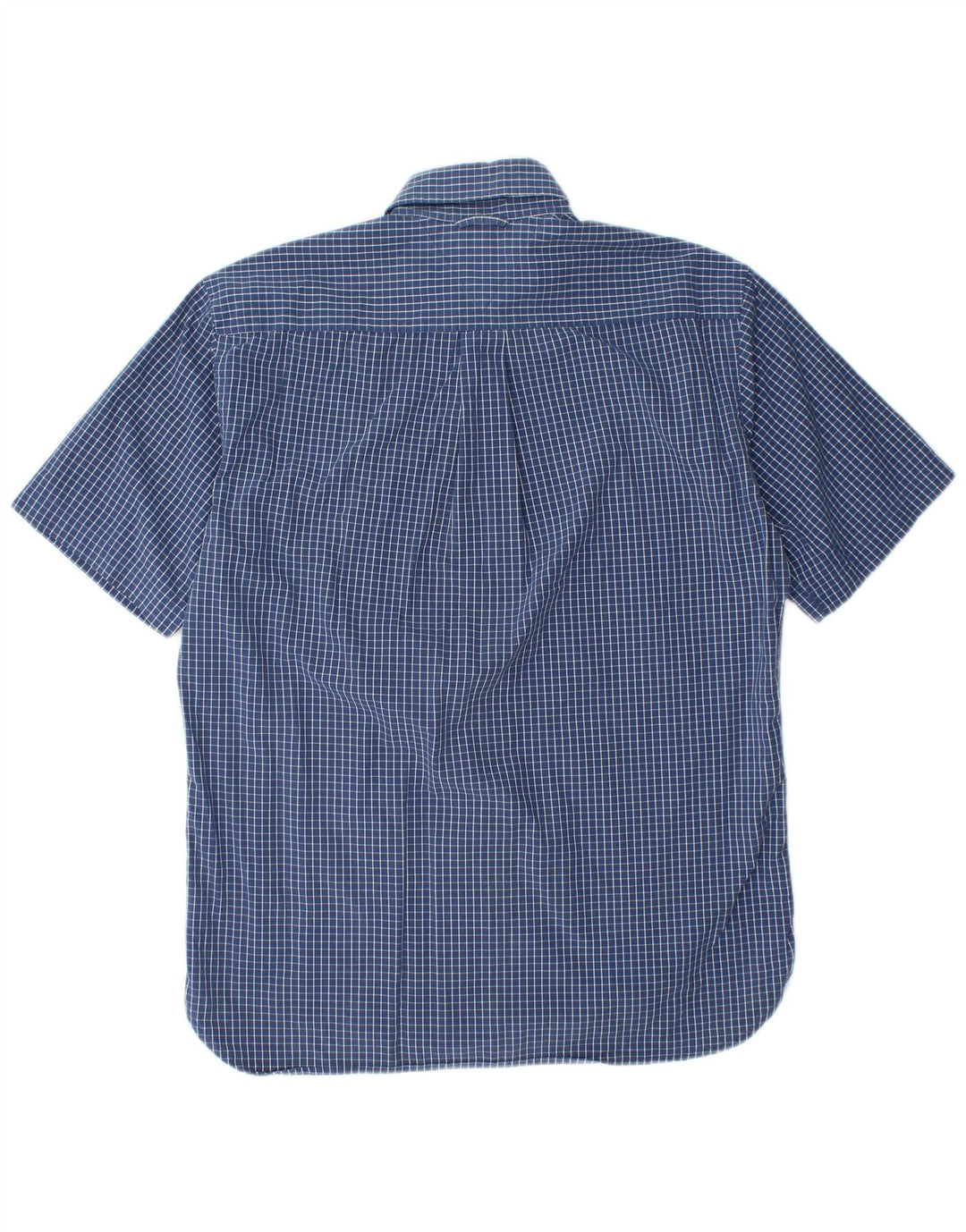 TOMMY HILFIGER Camicia a maniche corte da uomo in cotone a quadri blu piccolo