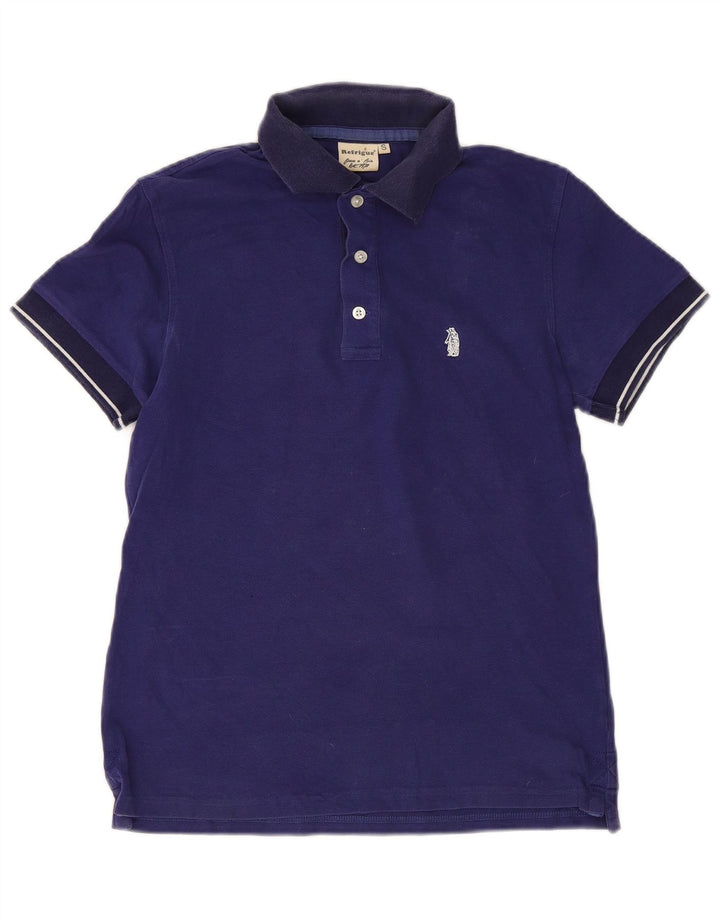 Polo da uomo Refrigue piccola in cotone blu