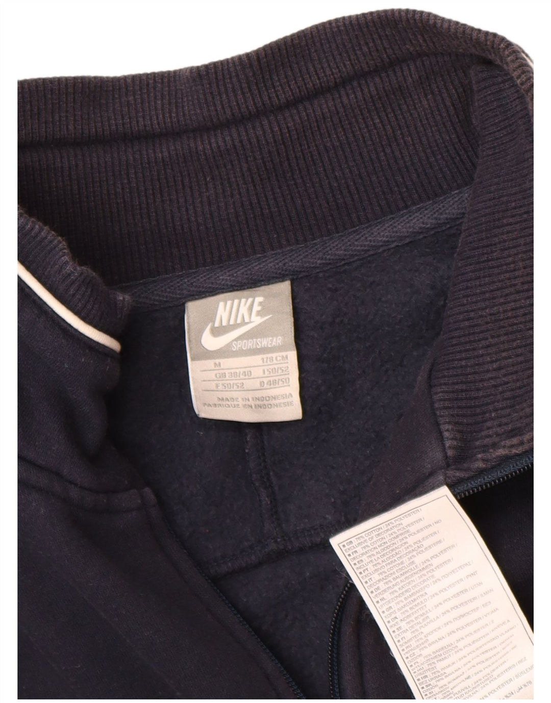 Giacca da tuta da uomo Nike UK 38/40 Medio Blu Navy Cotone