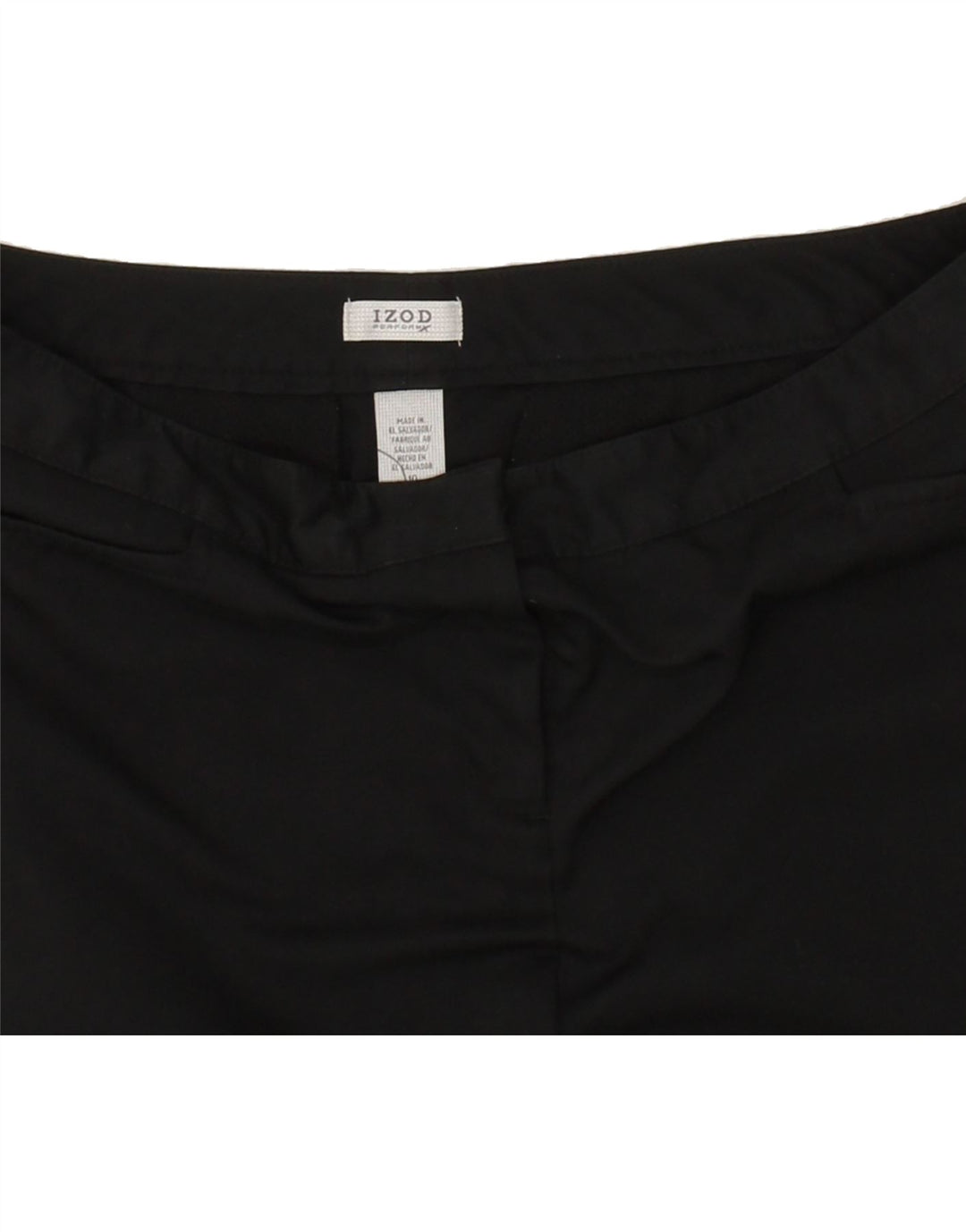 IZOD Womens Casual Shorts US 10 Large W32 Black Polyester Vintage Izod and Second-Hand Izod from Messina Hembry 