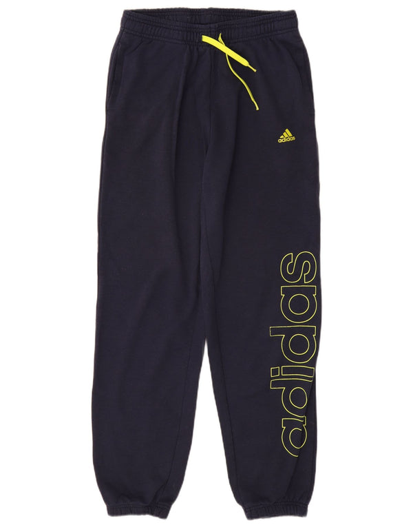 Pantaloni da tuta con grafica ADIDAS da ragazzo, pantaloni da jogging, 13-14 anni, blu navy