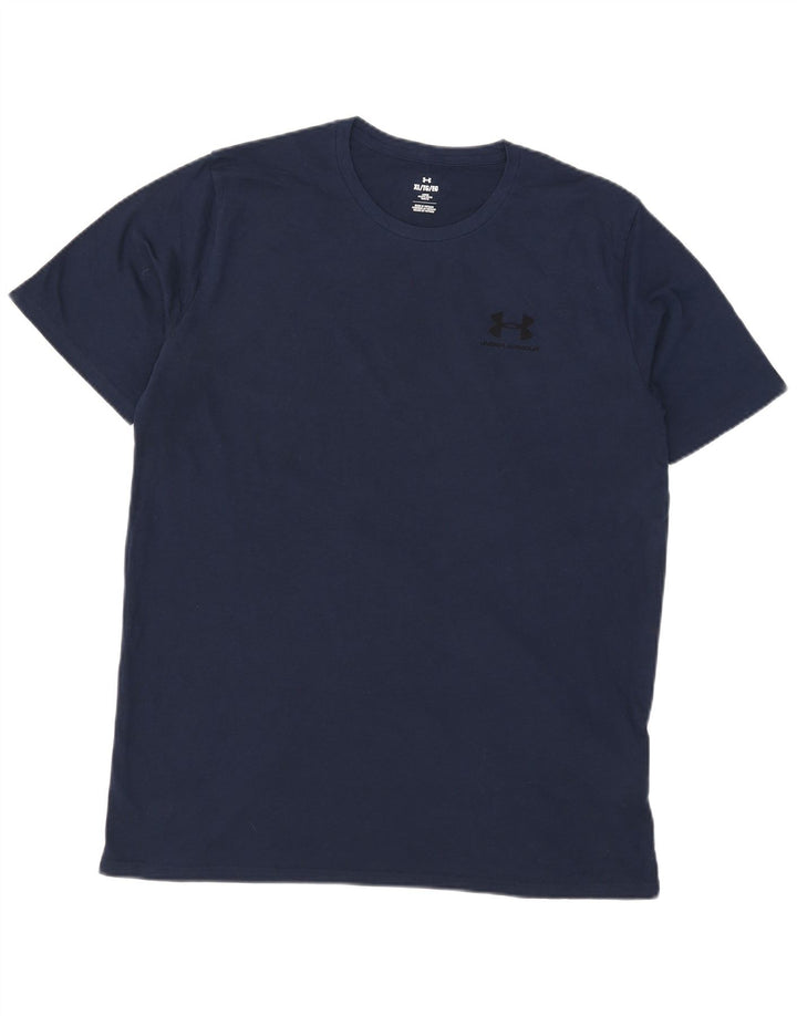 Maglietta da uomo Under Armour Top XL in cotone blu navy