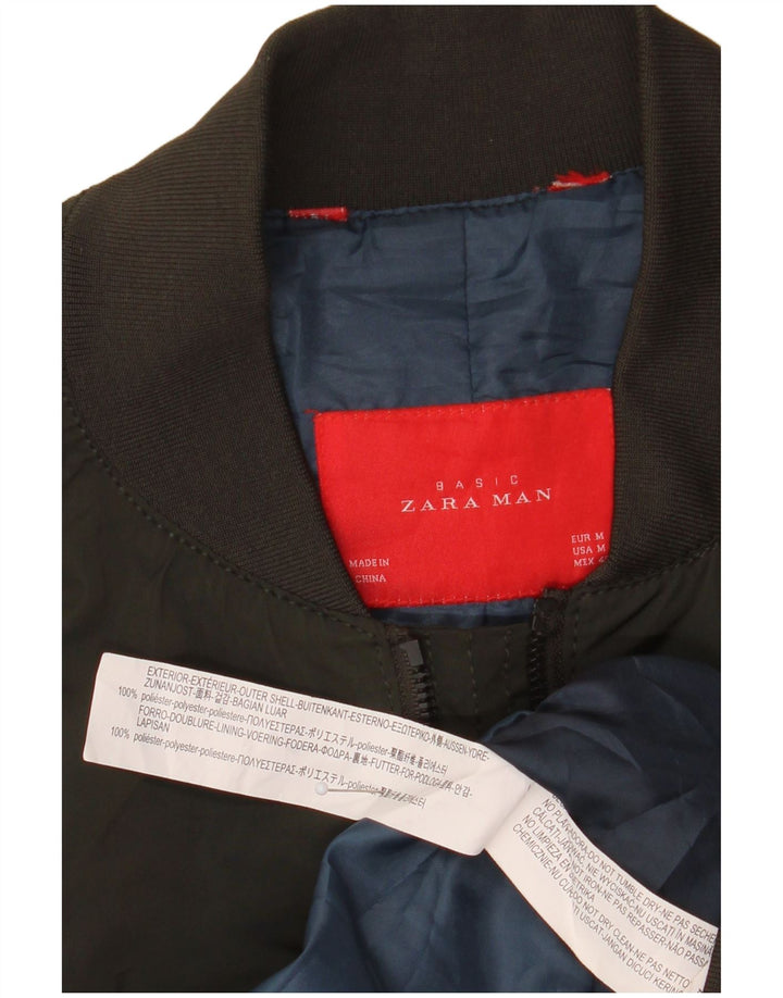 Giubbotto bomber da uomo Zara UK 38 poliestere kaki medio