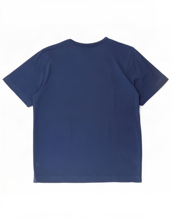 T-shirt grafica da uomo Puma Top XL in cotone blu