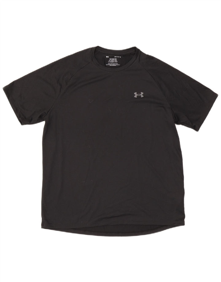 T-shirt da uomo Under Armour Top grande in poliestere nero