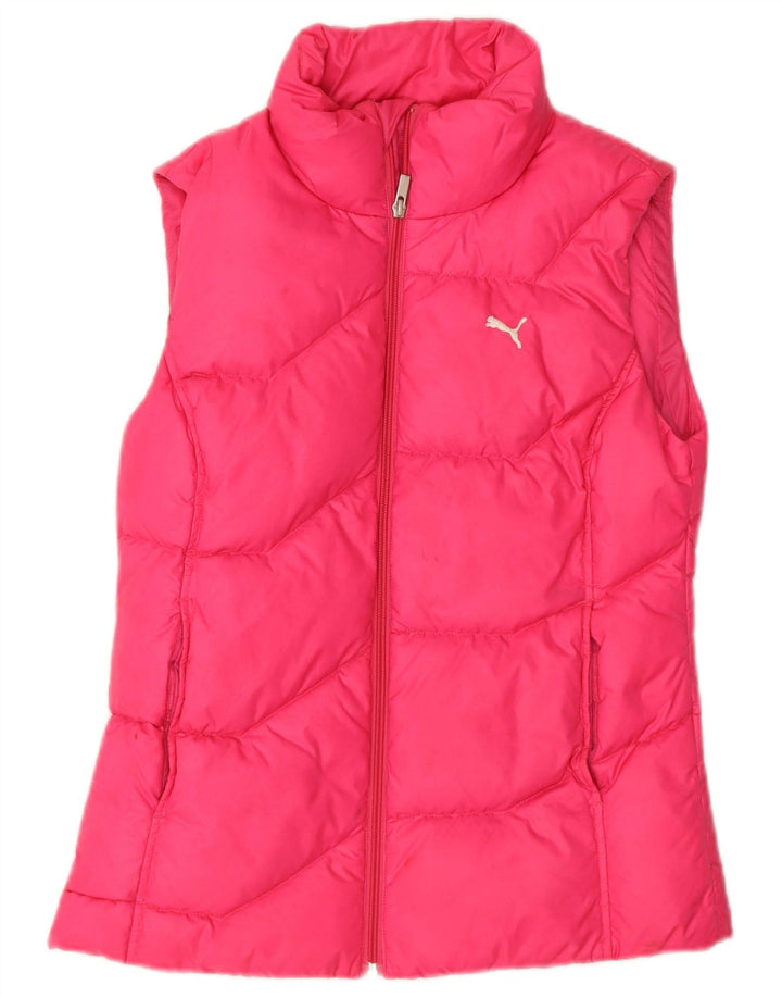 Gilet imbottito da donna Puma UK 10 piccolo nylon rosa
