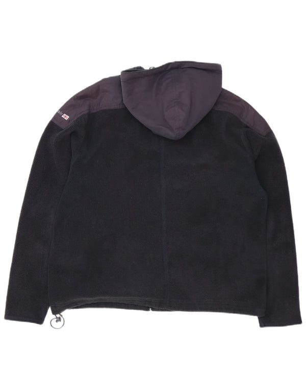 Giacca in pile oversize da donna REEBOK UK 16 Large Black Colourblock