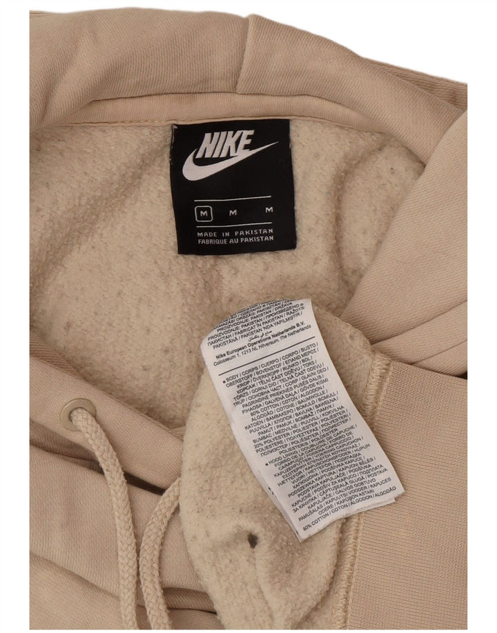 Felpa con cappuccio oversize da donna Nike UK 14 cotone beige medio