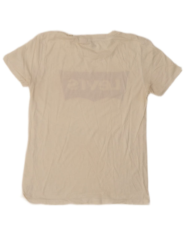 T-shirt grafica da donna Levi's Top UK 6 XS bianca