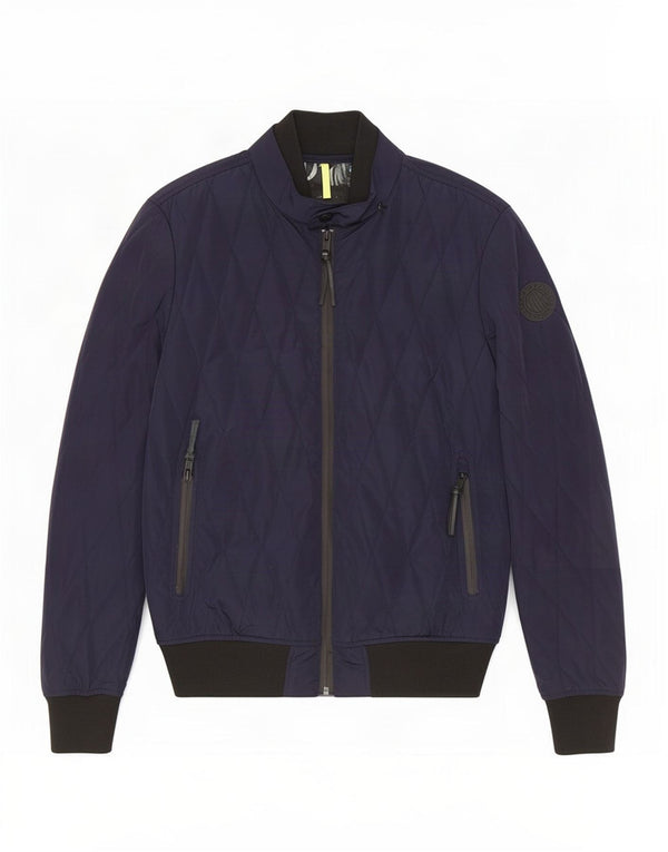 Giacca trapuntata da uomo Replay UK 38 poliestere blu navy medio