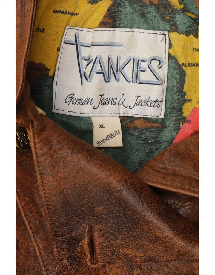 Giacca doppiopetto corta militare da donna di Frankie UK 18 XL Marrone