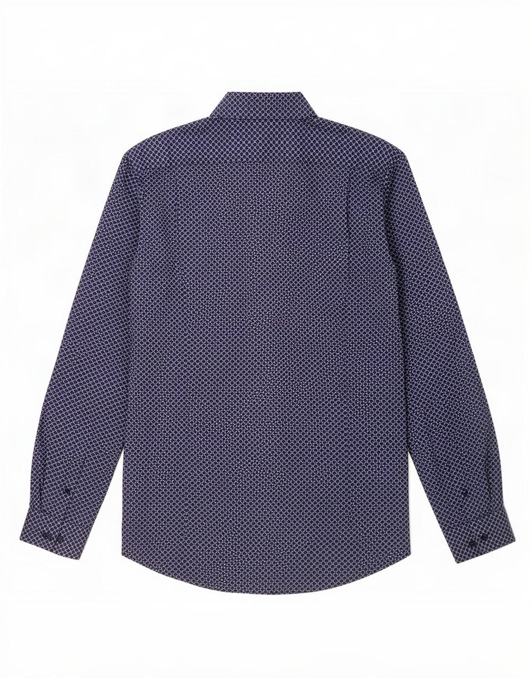 Guida London Camicia da uomo piccola in cotone a quadri blu navy