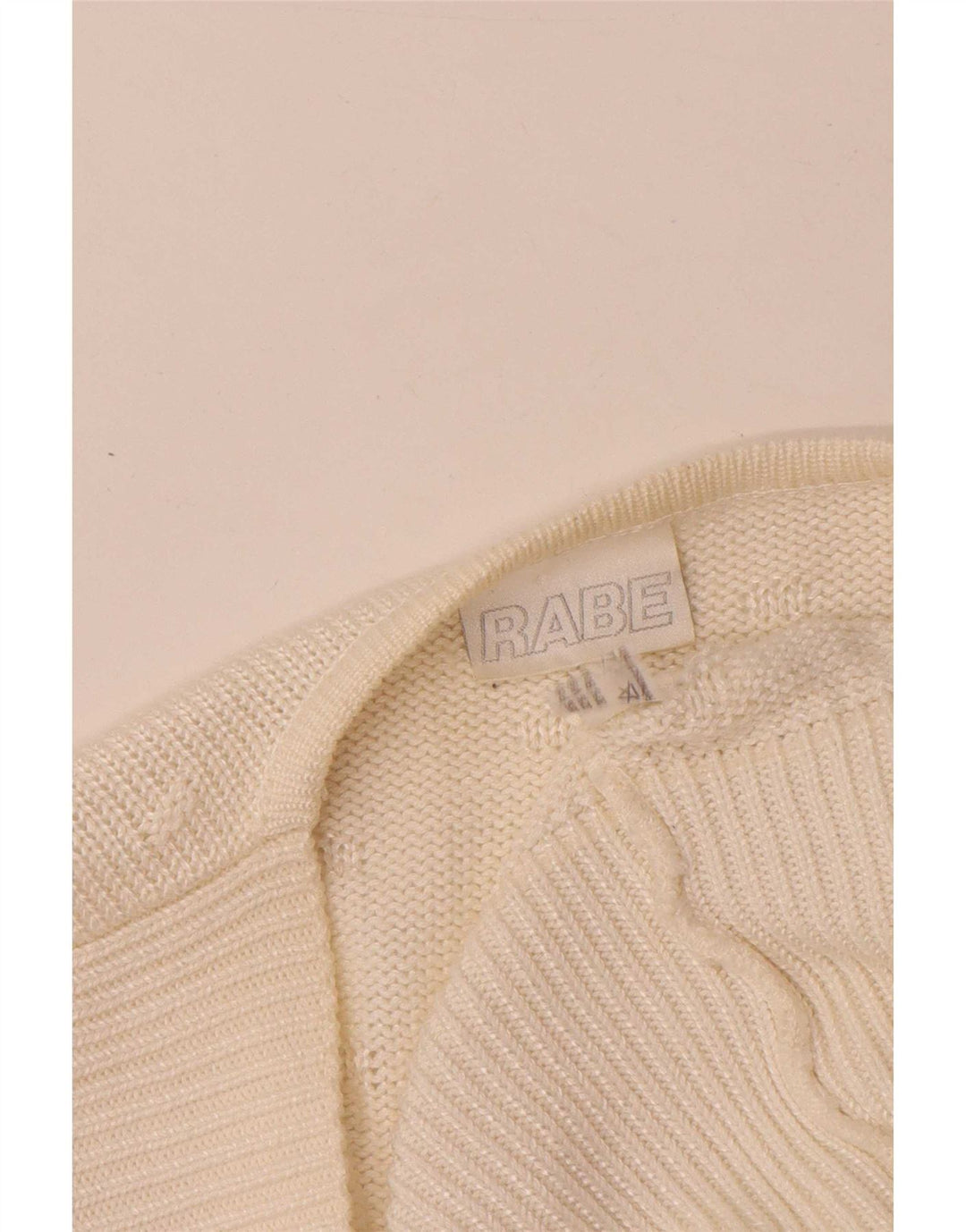 Maglione cardigan da donna Rabe EU 46 XL acrilico bianco sporco