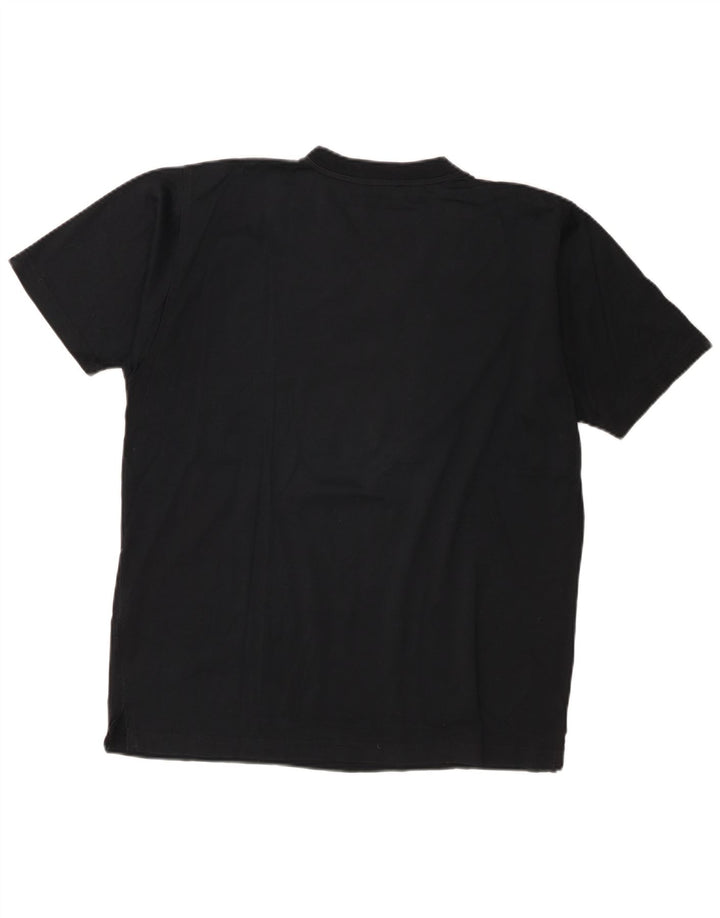T-shirt da uomo Pierre Cardin Top in cotone nero medio