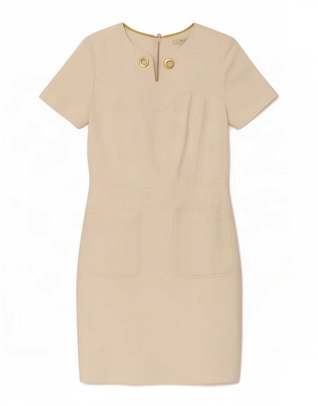 Abito tubino da donna Boden UK 12 cotone bianco sporco medio