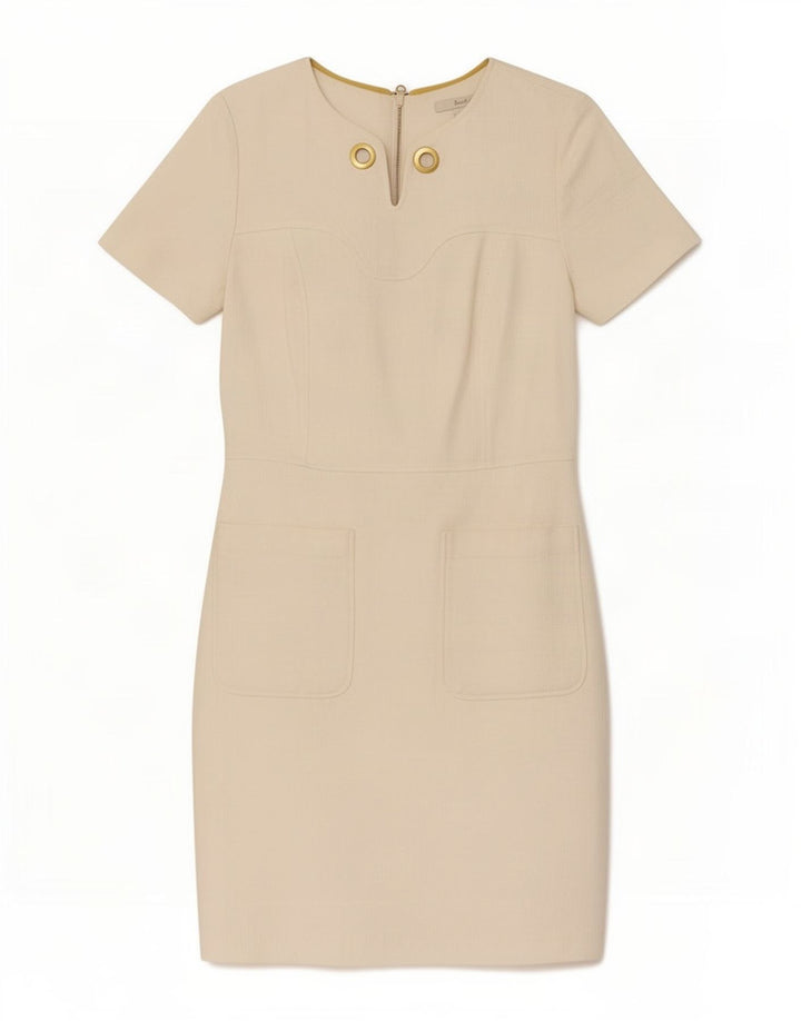 Abito tubino da donna Boden UK 12 cotone bianco sporco medio