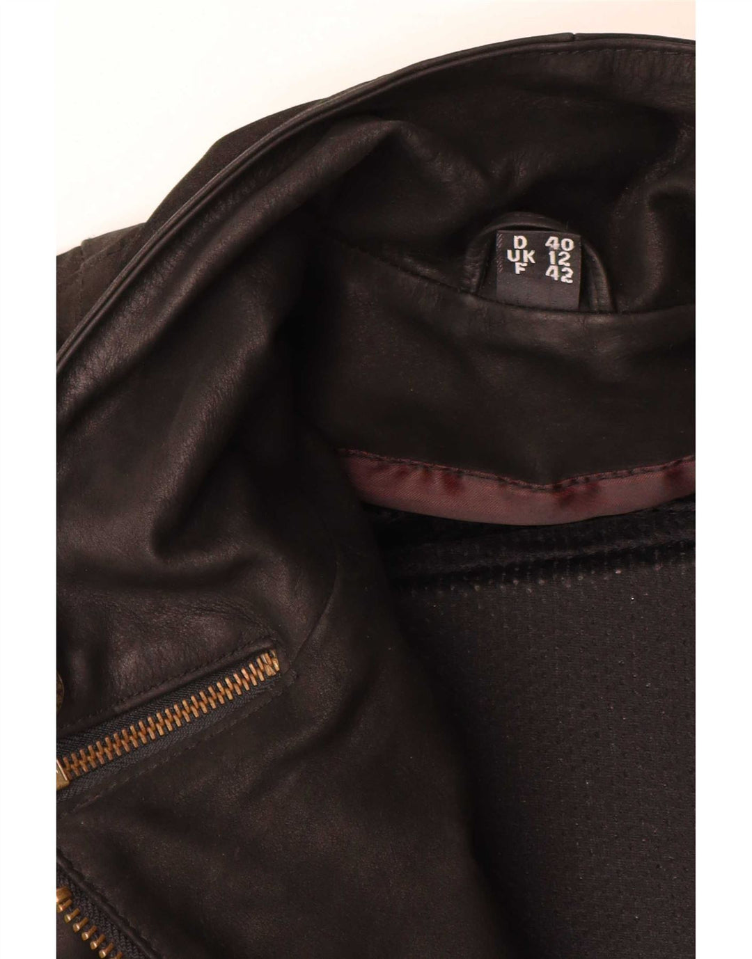 Held Giacca da motociclista in pelle da donna UK 12 Pelle nera media