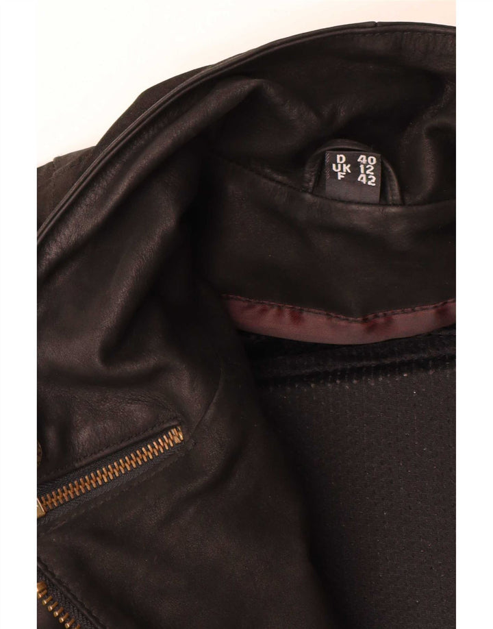 Held Giacca da motociclista in pelle da donna UK 12 Pelle nera media