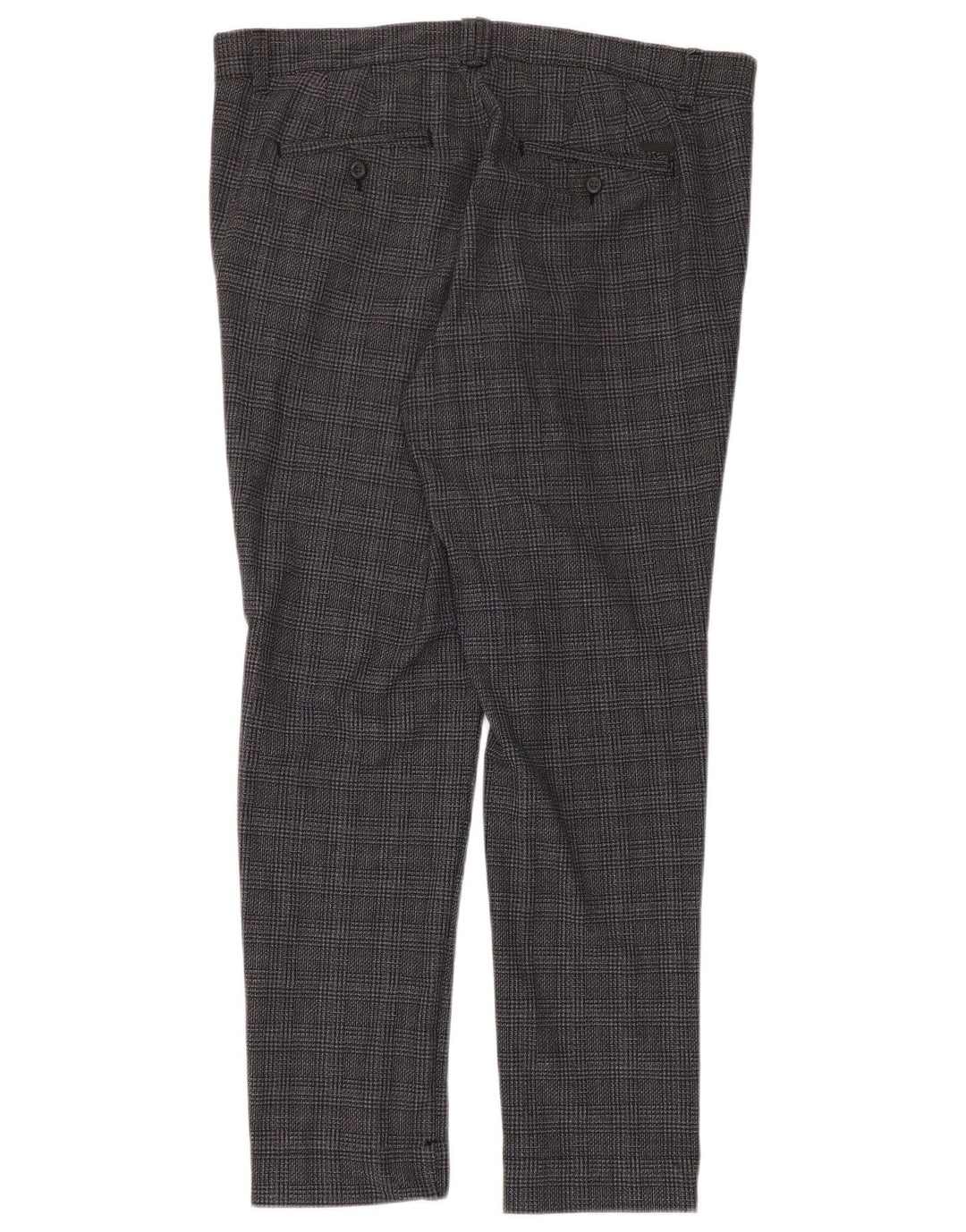 Pantaloni chino slim Marco da uomo Jack & Jones W36 L32 poliestere a quadri grigi