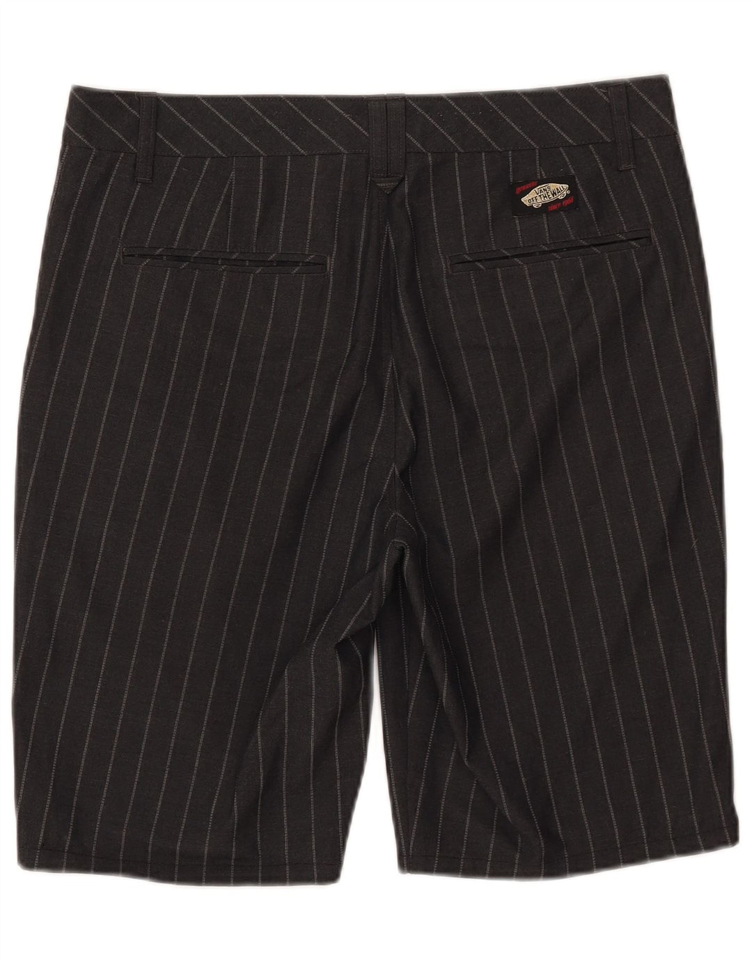 Pantaloncini chino da uomo Vans W32 poliestere gessato medio nero