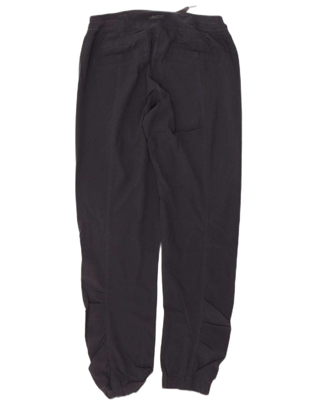 CALVIN KLEIN Pantaloni da tuta da donna Joggers UK 10 Small Poliestere grigio