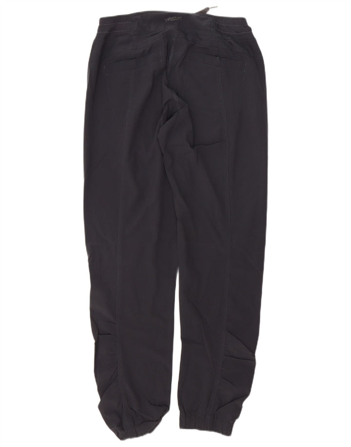 CALVIN KLEIN Pantaloni da tuta da donna Joggers UK 10 Small Poliestere grigio