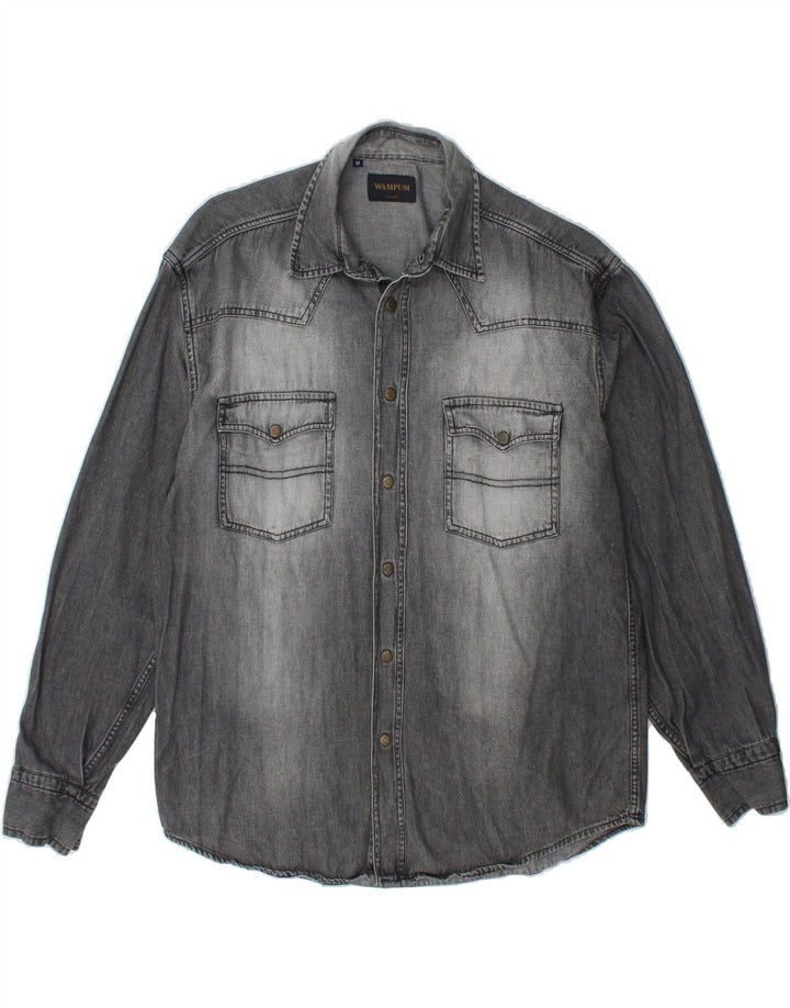 WAMPUM Mens Denim Shirt Medium Grey Vintage Wampum and Second-Hand Wampum from Messina Hembry 