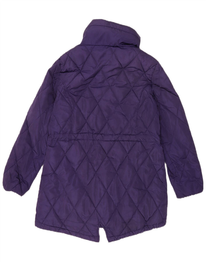 Soprabito trapuntato da donna Marks & Spencer UK 14 grande poliestere viola