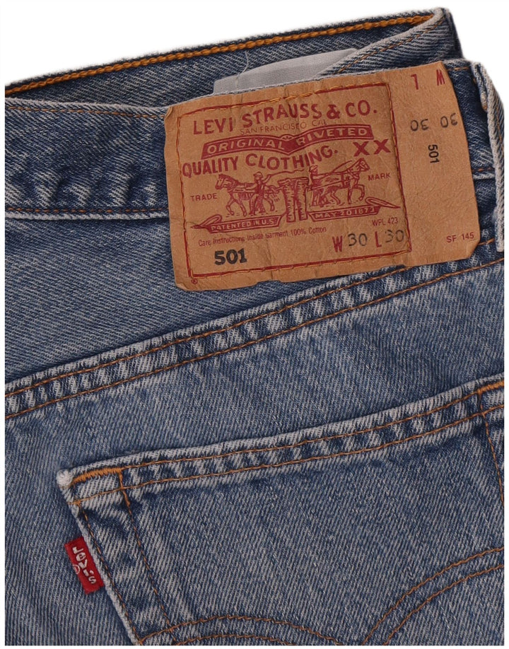 LEVI'S Jeans dritti da uomo 501 W30 L30 cotone blu