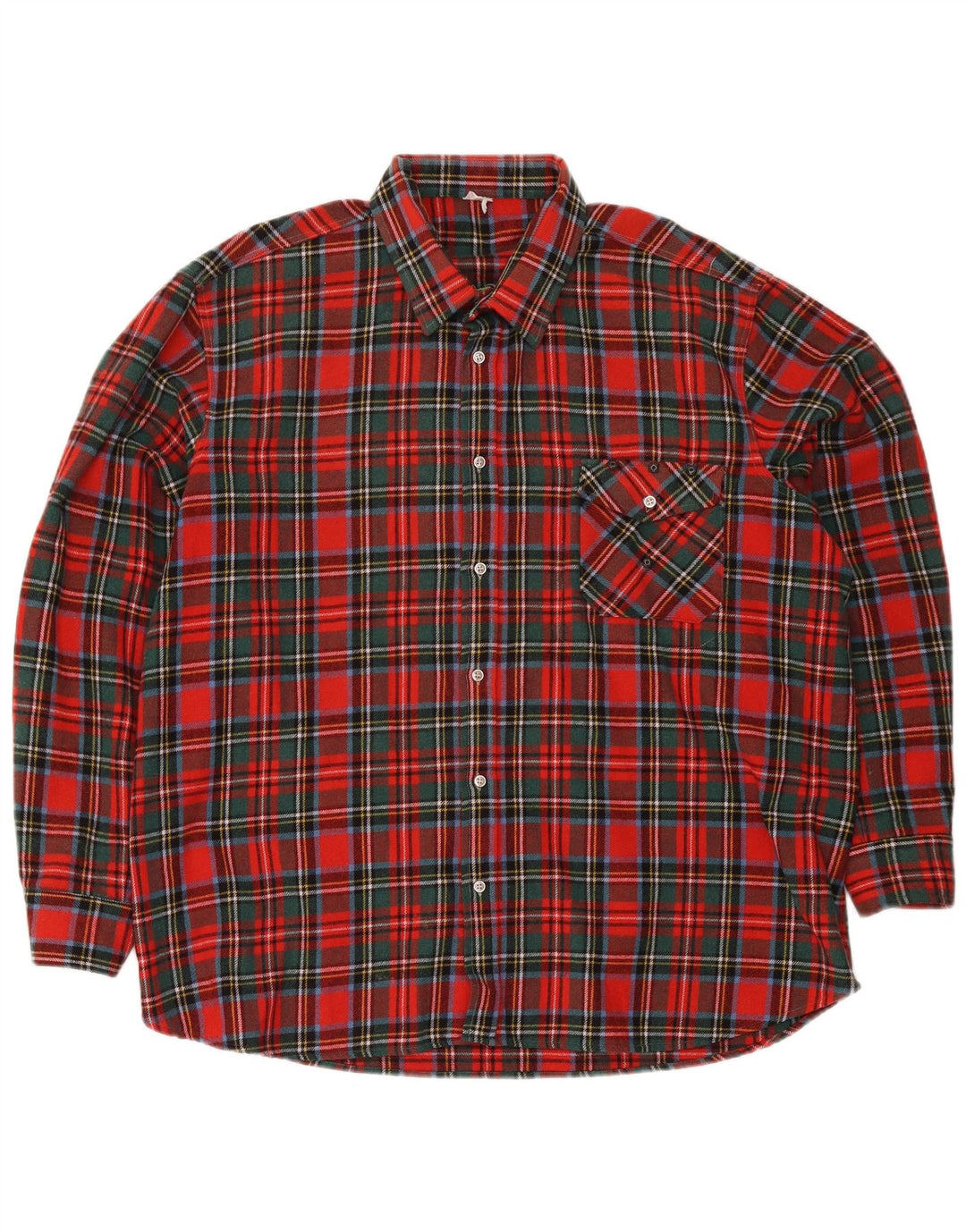 Camicia vintage da uomo in flanella XL scozzese rossa
