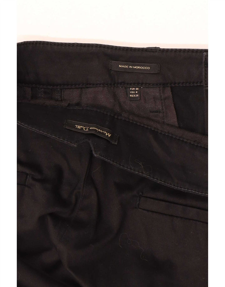 Pantaloni chino slim da donna Massimo Dutti EU 38 Small W26 L29 Nero